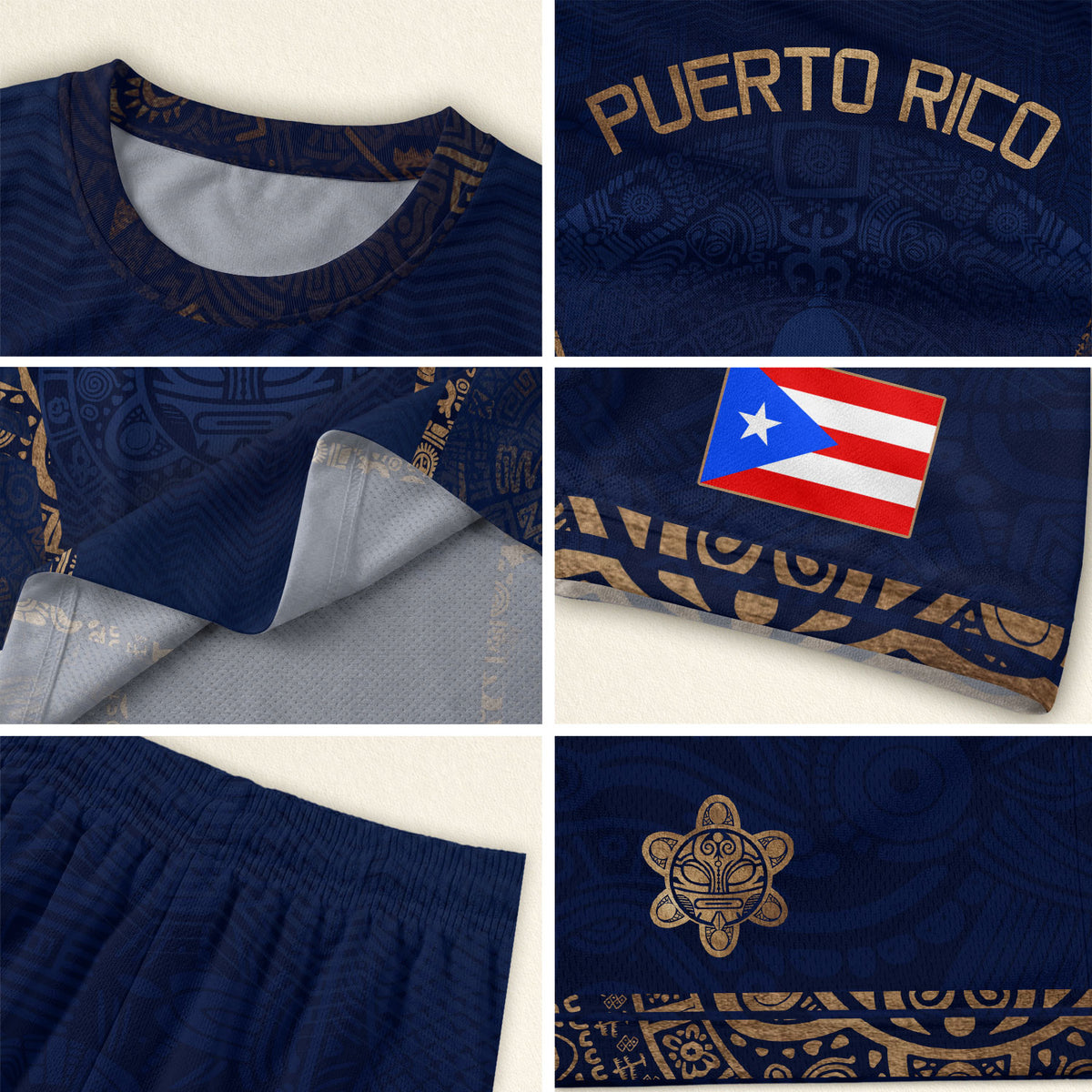 Traditional Taino Puerto Rico Coqui Frog Sun Navy Puerto Rican Soccer Jersey Men