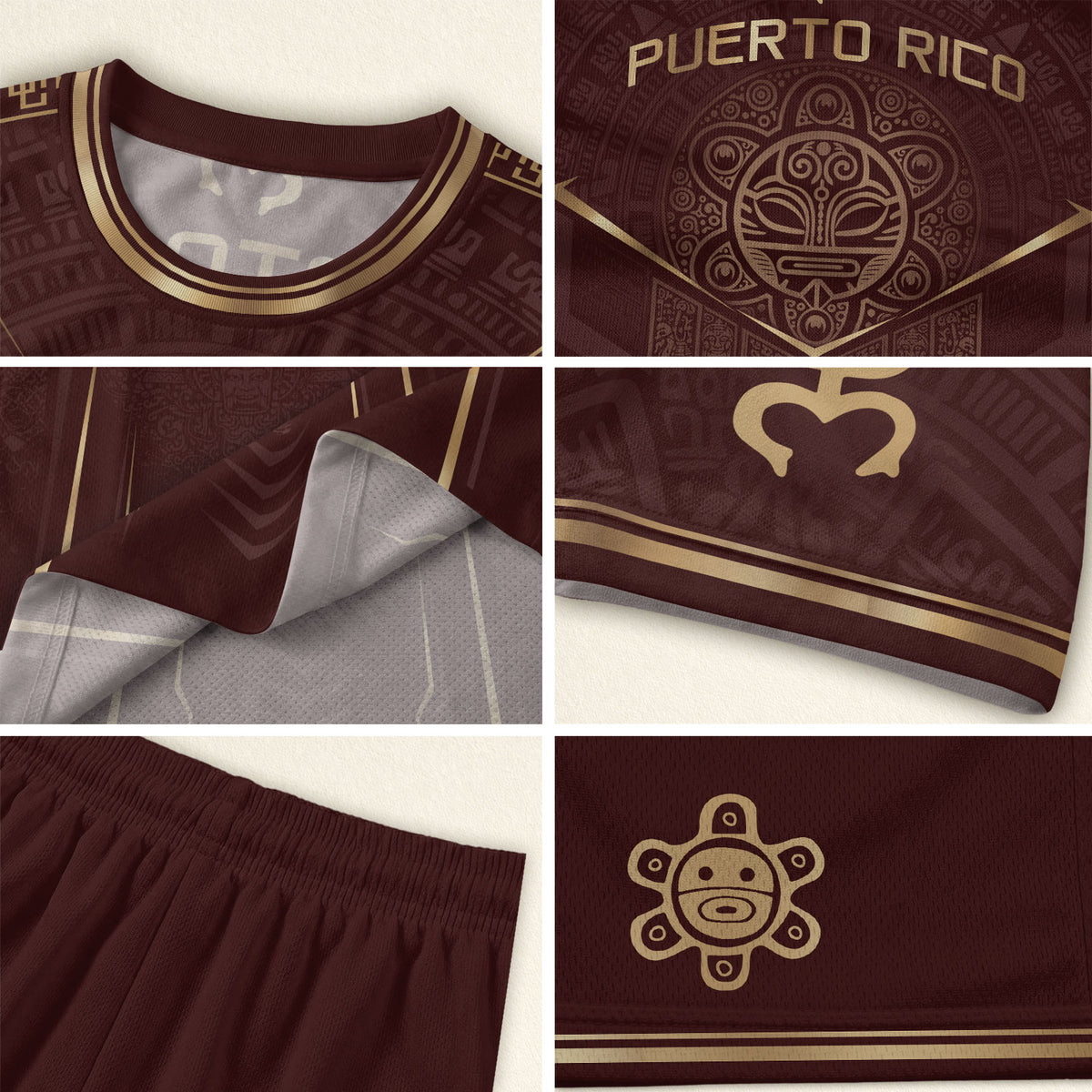 Camiseta de fútbol con máscara taína boricua azul marino de Puerto Rico, bandera tribal, orgullo nacional