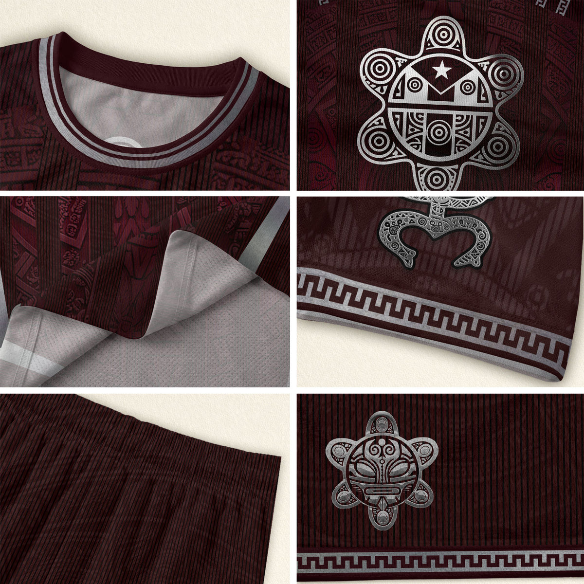 Maroon Puerto Rico Soccer Jersey Men Boricua Taino Coqui Frog Culture Graphic