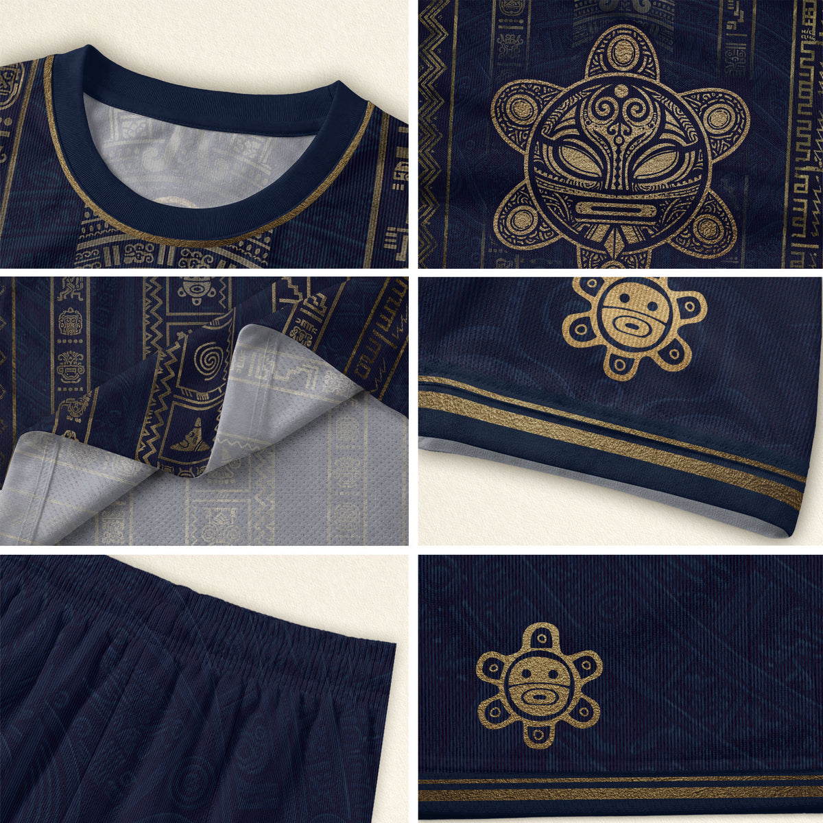 Navy Puerto Rico Soccer Jersey Men Boricua Taino Coqui Frog Culture Graphic