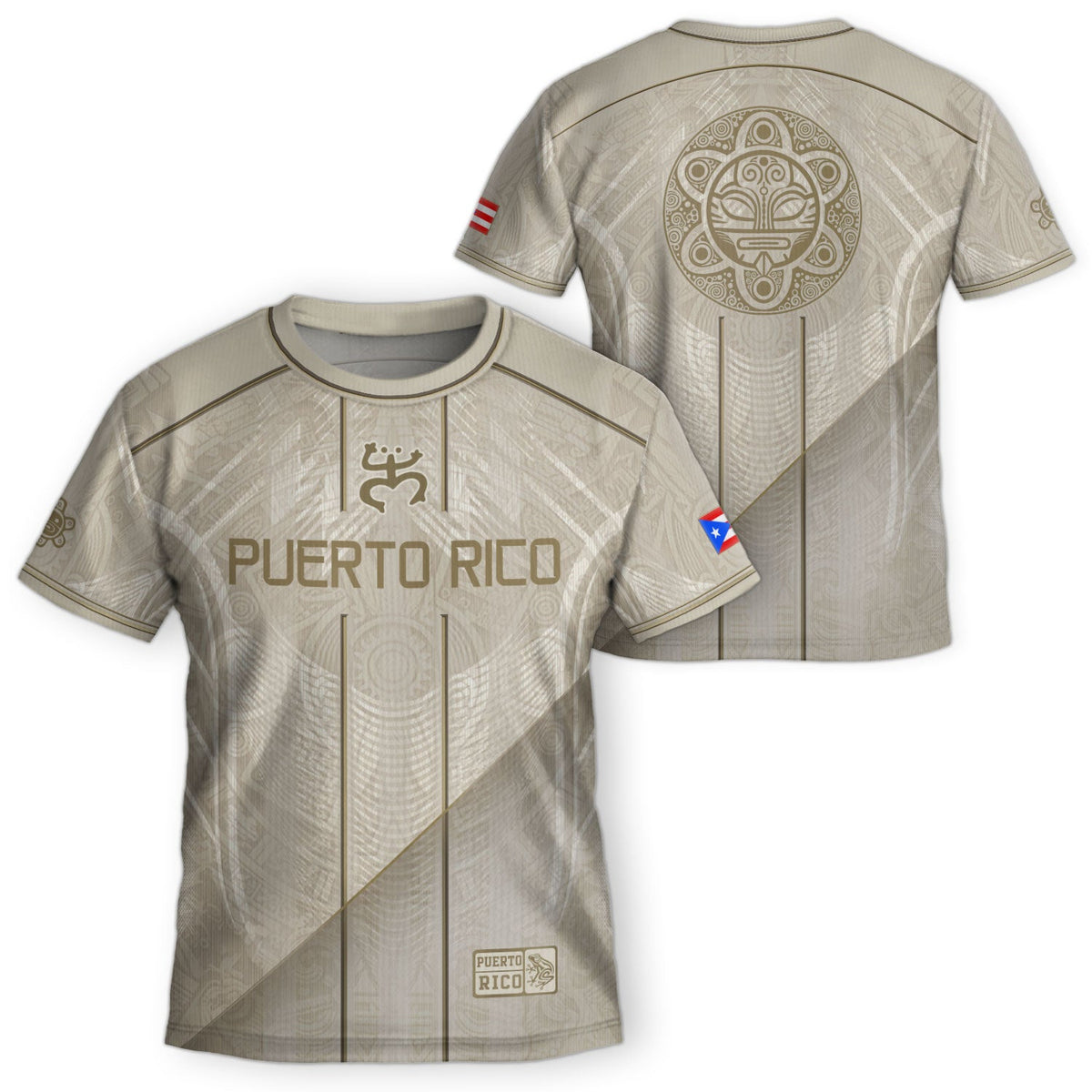 Kids Puerto Rico Soccer Jersey, Classic Beige Taino Coqui Frog for Boy and Girl, Youth Soccer Jersey with Puerto Rico Kids Soccer Jersey, Northryn Co.