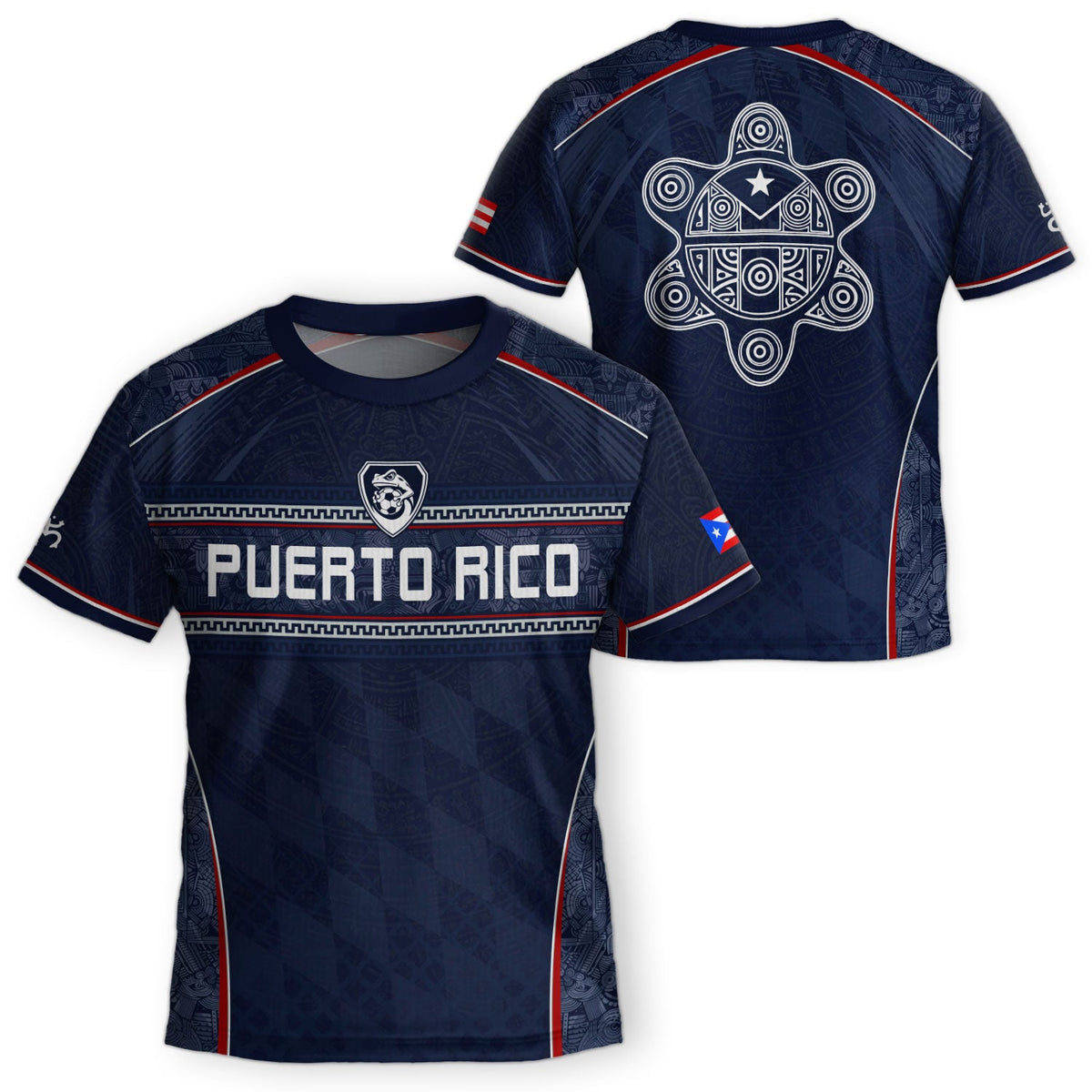 Kids Puerto Rico Soccer Jersey, Navy Blue Boricua Pride Coqui for Boy and Girl, Youth Soccer Jersey Meets Puerto Rico Kids Soccer Jersey, Northryn Co.