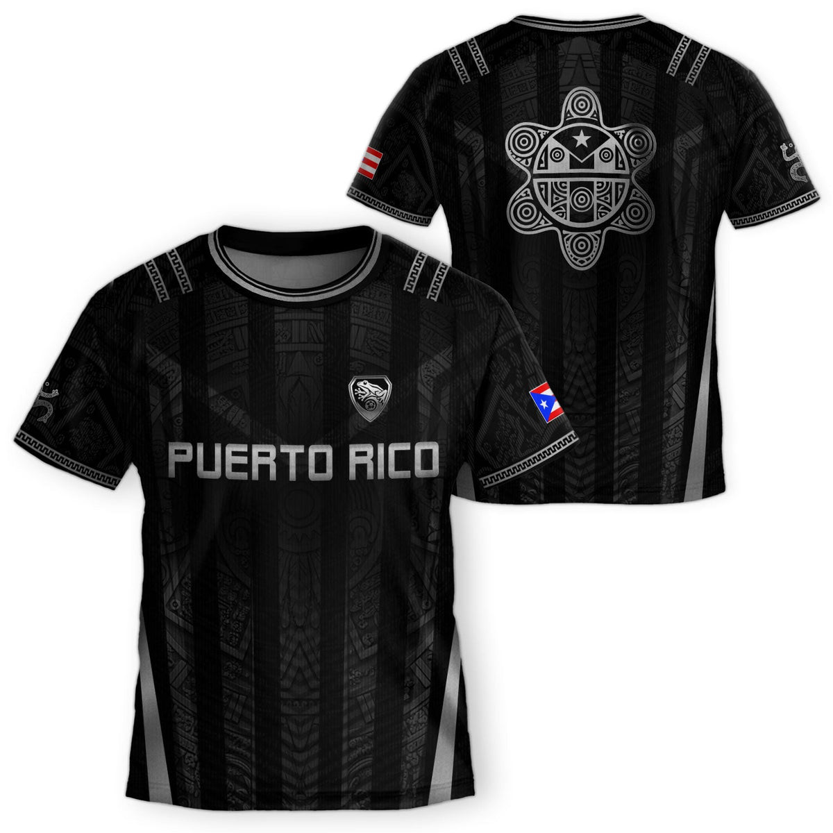 Kids Puerto Rico Soccer Jersey, Sleek Black Taino Coqui Frog for Boy and Girl, Youth Soccer Jersey Meets Puerto Rico Kids Soccer Jersey, Northryn Co.