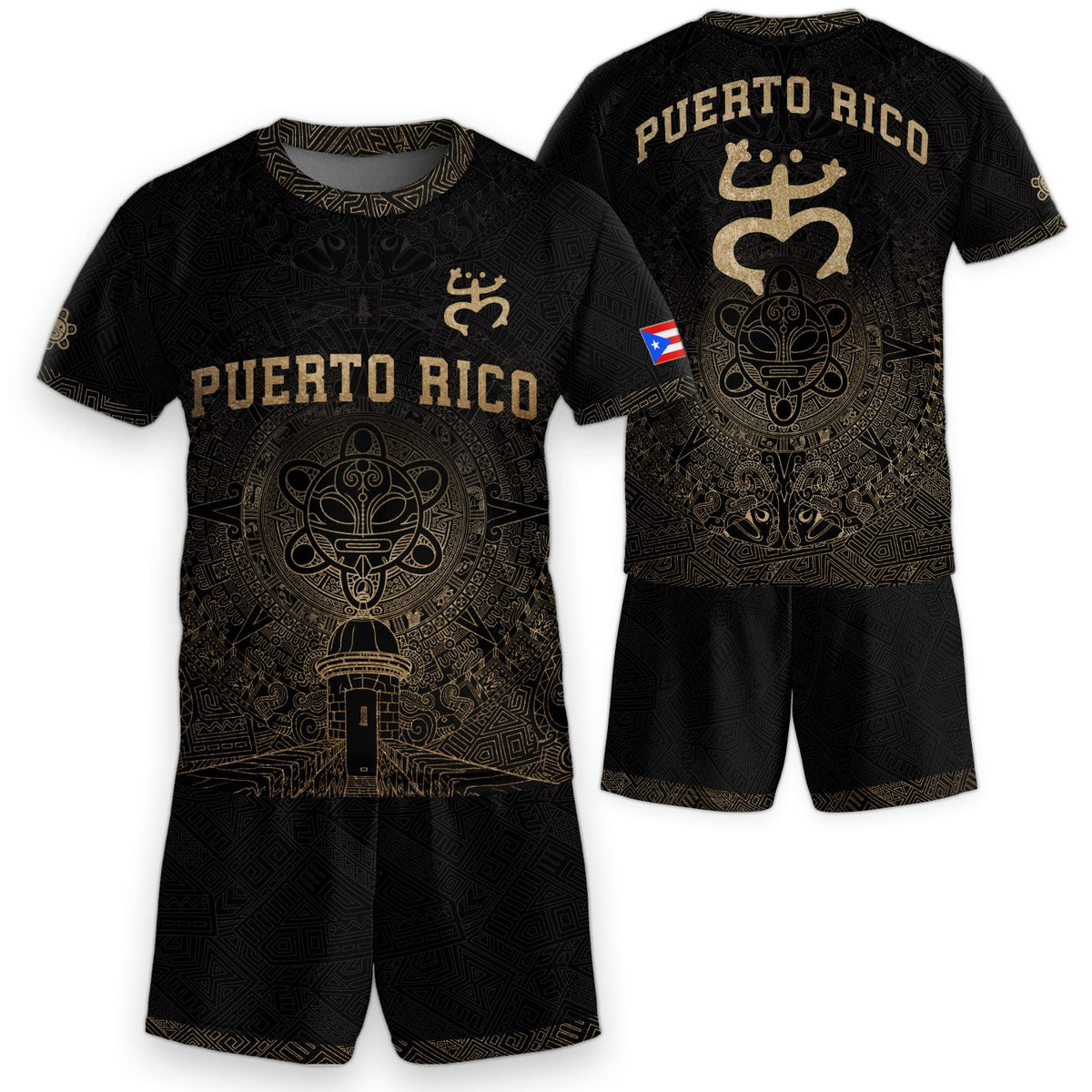 Black Gold Coqui, Kids Puerto Rico Soccer Jersey with Frog Garita for Boy and Girl, Puerto Rico Kids Soccer Jersey, Youth Soccer Jersey, Northryn Co.