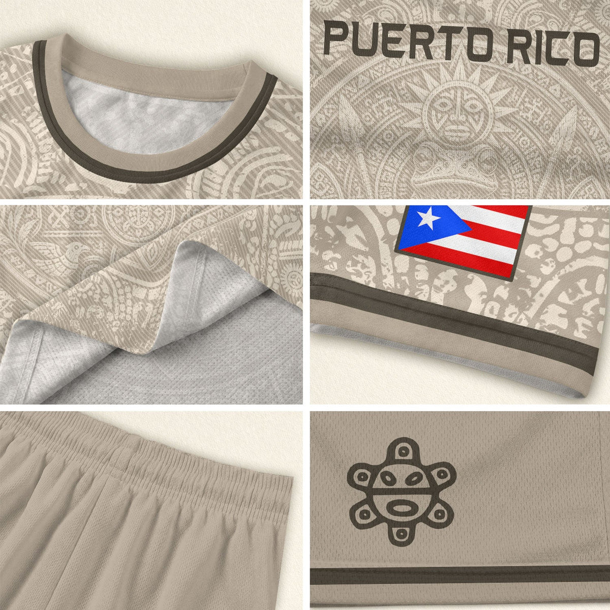 Coqui Frog Beige Puerto Rico Soccer Jersey for Men and Women, Taino Sun Puerto Rican Heritage, Puerto Rico Shirt and Puerto Rico Jersey, Northryn Co.