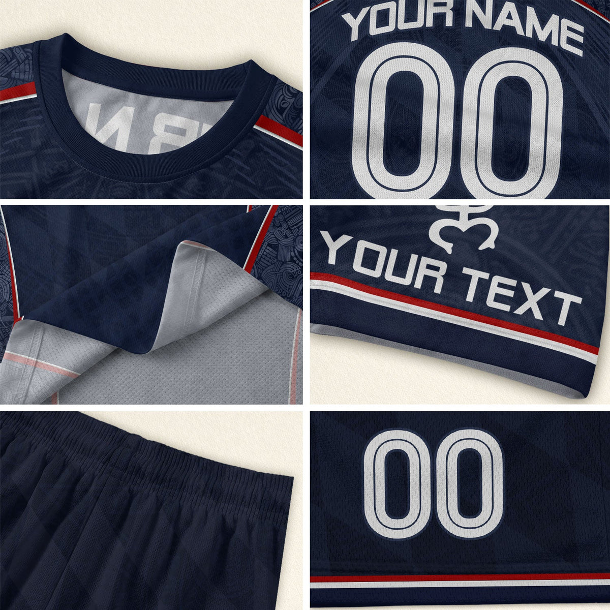 Custom Puerto Rico Soccer Jersey for Men and Women, Navy Blue Taino Flag Style, Personalized Football Jersey as a Puerto Rico Shirt, Northryn Co.