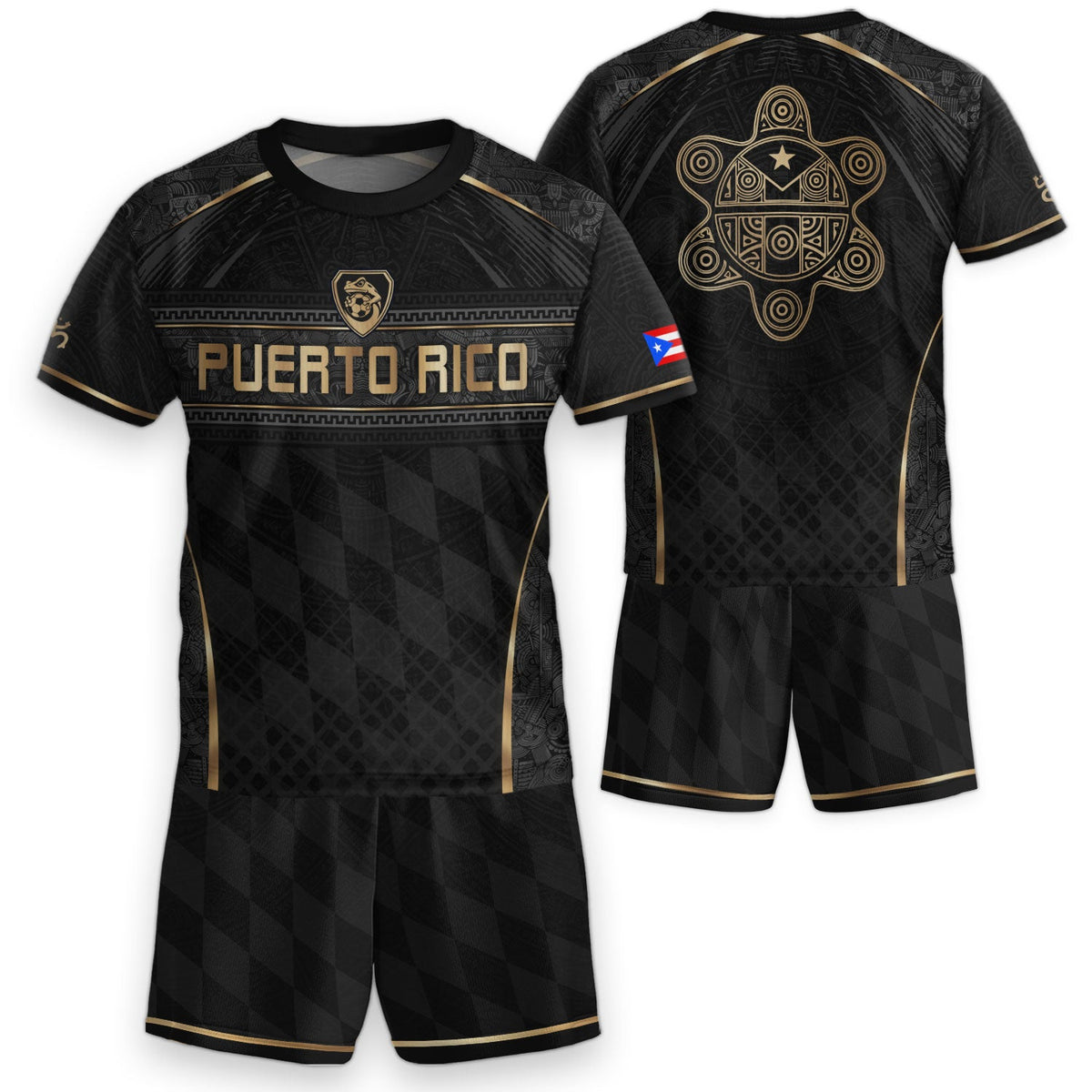Kids Puerto Rico Soccer Jersey, Authentic Black Taino Coqui Frog for Boy and Girl, Youth Soccer Jersey, Puerto Rico Kids Soccer Jersey, Northryn Co.
