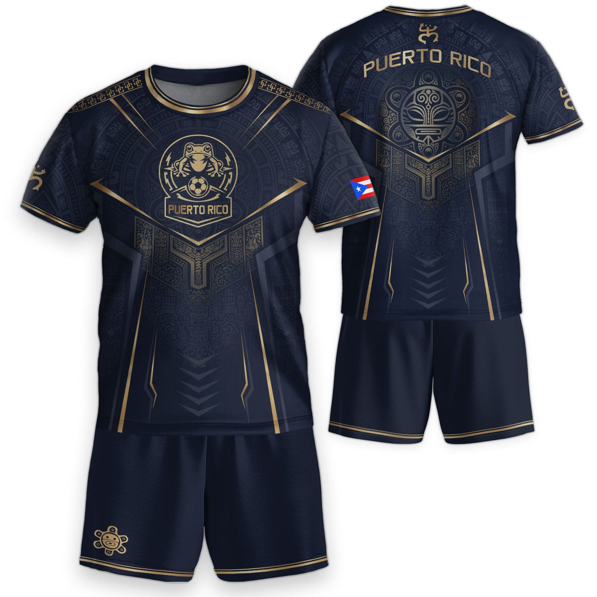 Gold Coqui, Kids Puerto Rico Soccer Jersey for Boy and Girl with Taino Heritage, Puerto Rico Kids Soccer Jersey with Youth Soccer Jersey, Northryn Co.
