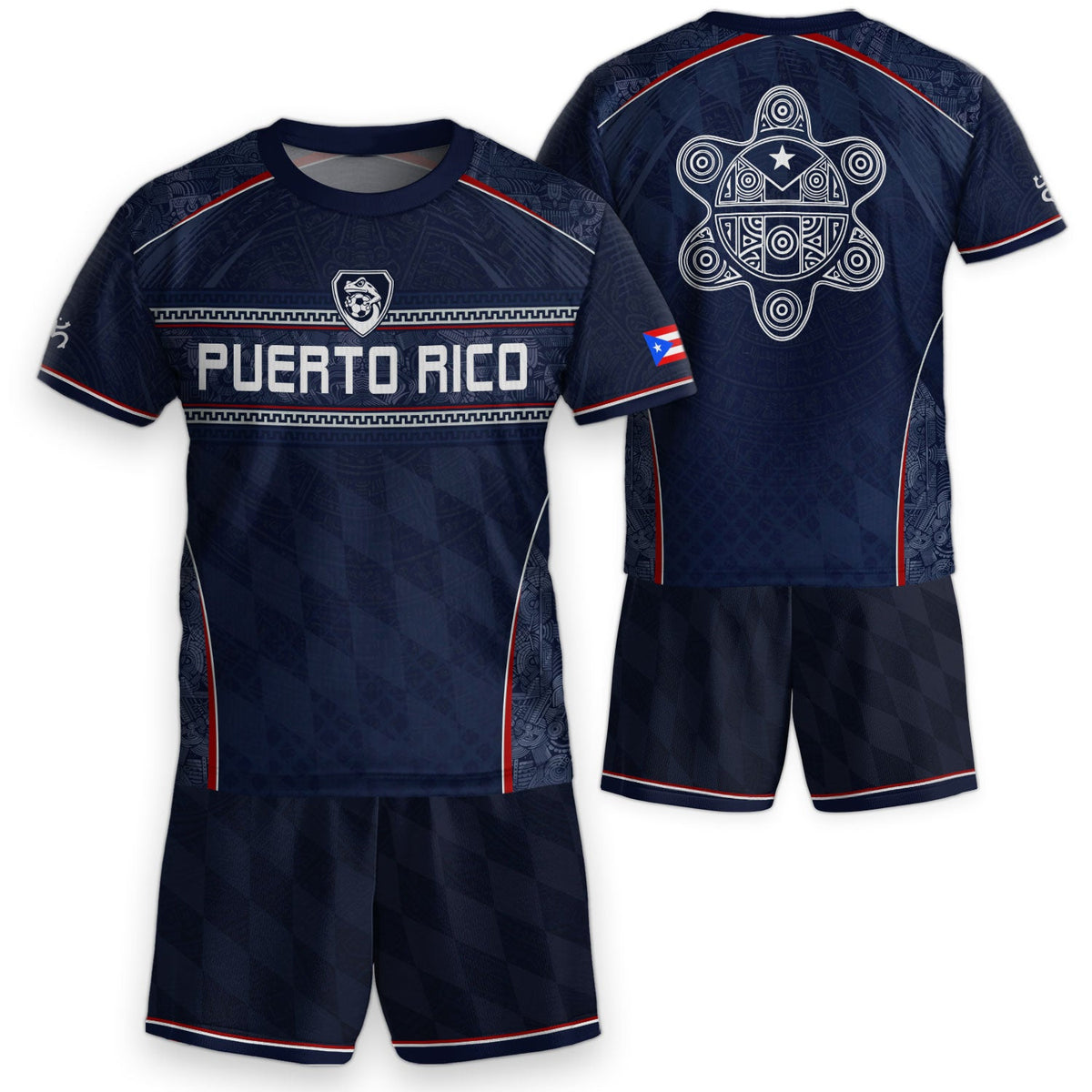 Kids Puerto Rico Soccer Jersey, Navy Blue Boricua Pride Coqui for Boy and Girl, Youth Soccer Jersey Meets Puerto Rico Kids Soccer Jersey, Northryn Co.