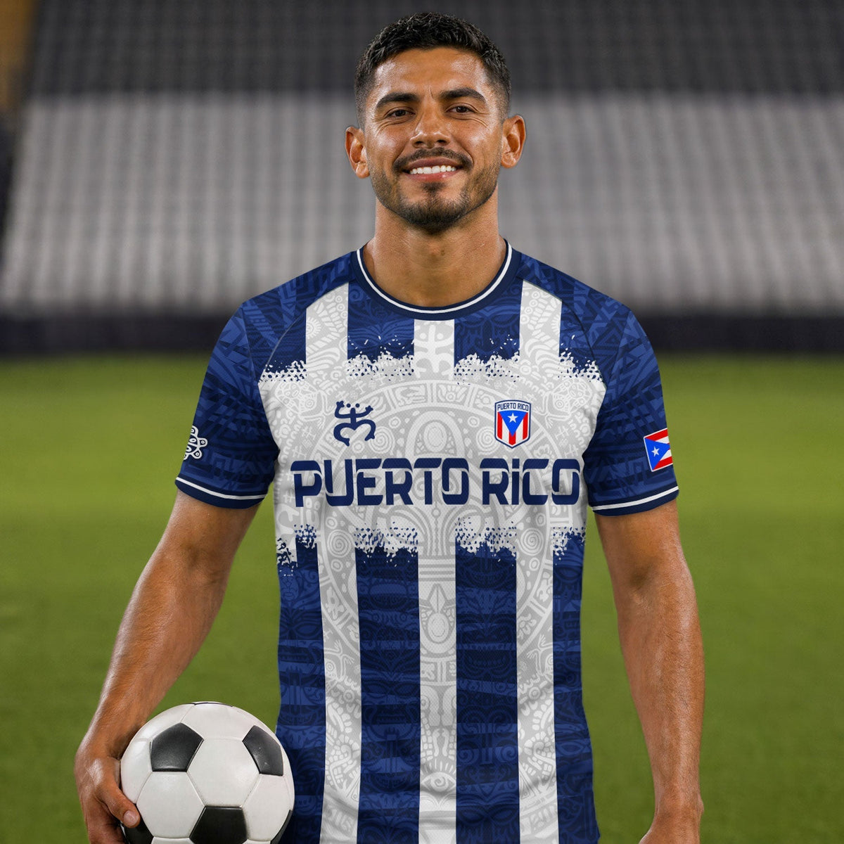 Coqui Frog White Navy Puerto Rico Soccer Jersey for Men and Women, Boricua Taino Tribal National, Puerto Rico Shirt, Puerto Rico Jersey, Northryn Co.