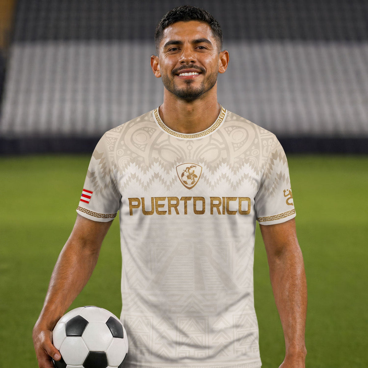 For Puerto White Gold Puerto Rico Soccer Jersey for Men and Women, Rican for Mens, Best Puerto Rico Shirt with Puerto Rico Jersey Style, Northryn Co.