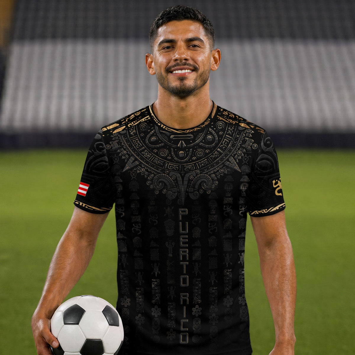 Puerto Rican Black Puerto Rico Soccer Jersey for Men and Women, for Mens, Trending Puerto Rico Jersey with Puerto Rico Shirt Appeal, Northryn Co.