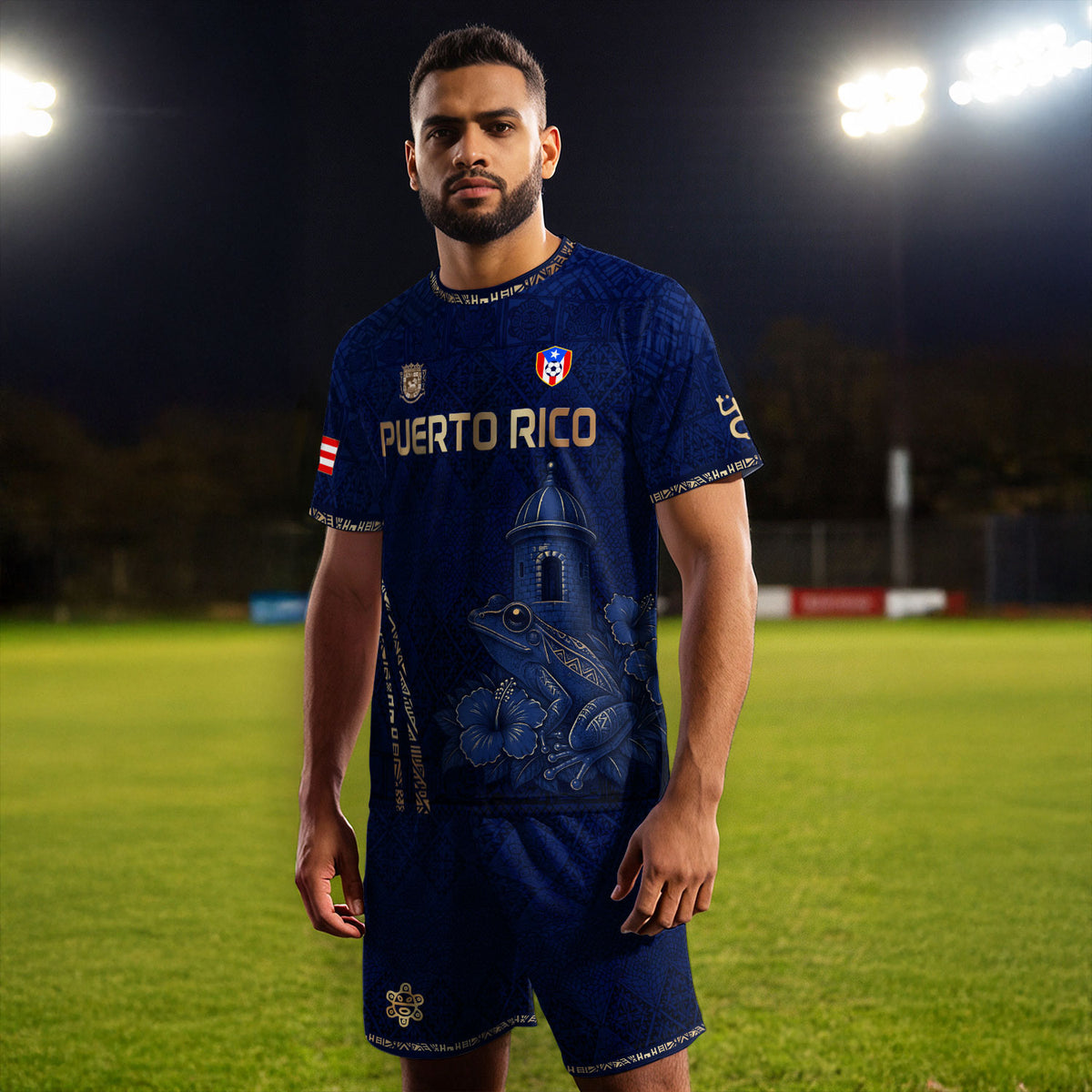 Puerto Rico Soccer Jersey El Morro Coqui Navy Blue Football Shirt Men Boricua Apparel