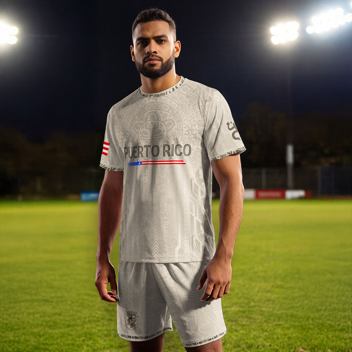 Puerto Rico Soccer Jersey Taíno Heritage Sand Beige Football Shirt Men Boricua Apparel