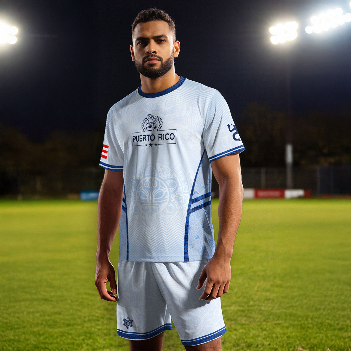 Puerto Rico Soccer Jersey Taino Sun Coqui Boricua White Football Jersey Men