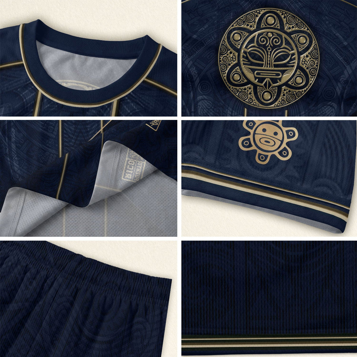 Kids Puerto Rico Soccer Jersey, Navy Gold Taino Coqui Sun Emblem for Boy and Girl, Youth Soccer Jersey, Puerto Rico Kids Soccer Jersey, Northryn Co.