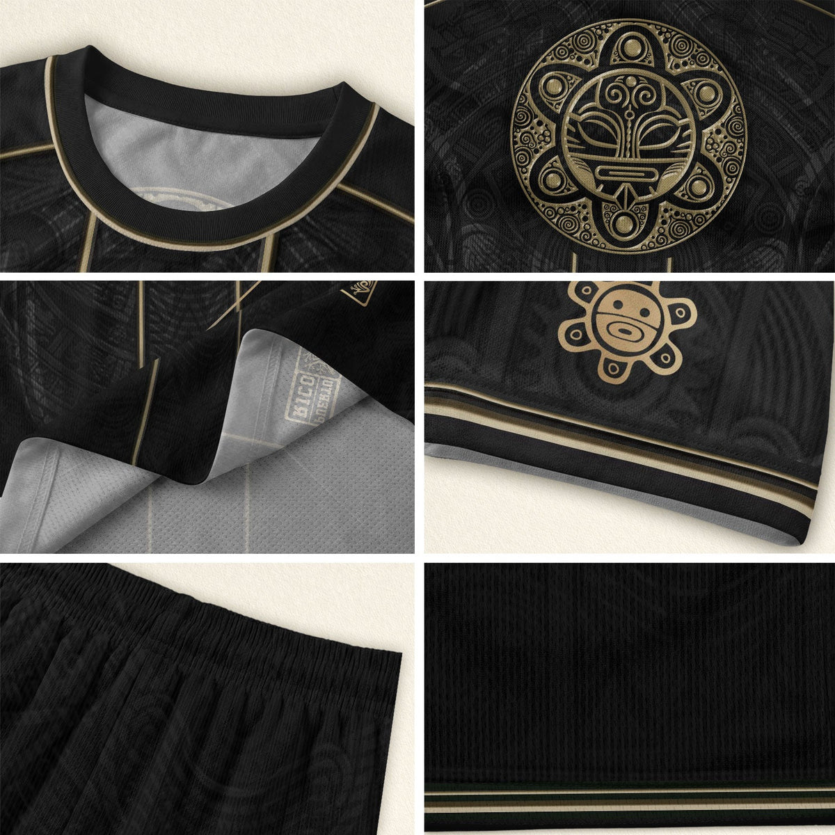 Black Gold Taino, Kids Puerto Rico Soccer Jersey with Coqui Sun for Boy and Girl, Puerto Rico Kids Soccer Jersey and Youth Soccer Jersey, Northryn Co.