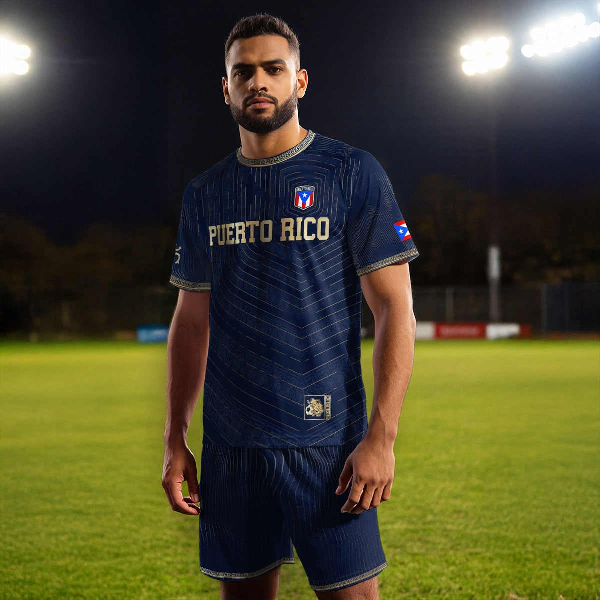 Coqui Frog Navy Gold Puerto Rico Soccer Jersey for Men and Women, Boricua Taino Tribal National, Puerto Rico Jersey, Puerto Rico Shirt, Northryn Co.