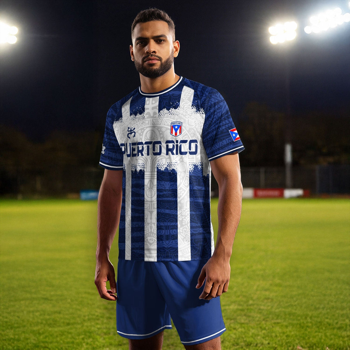 Coqui Frog White Navy Puerto Rico Soccer Jersey for Men and Women, Boricua Taino Tribal National, Puerto Rico Shirt, Puerto Rico Jersey, Northryn Co.