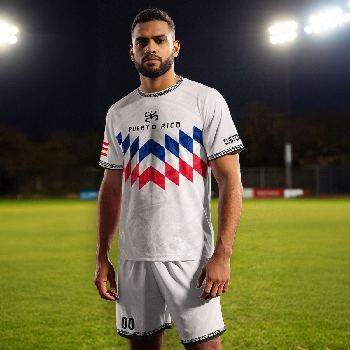 Custom Puerto Rico Soccer Jersey, White Lightweight Team Style, Puerto Rico Shirt for Men and Women as a Personalized Football Jersey, Northryn Co.