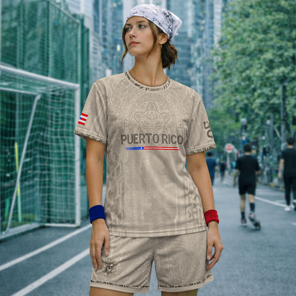 Puerto Rico Soccer Jersey Taíno Heritage Sand Beige Football Shirt Men Boricua Apparel