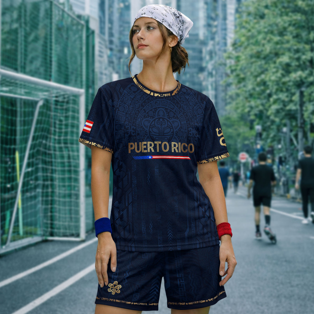 Puerto Rico Soccer Jersey Taino Sun Navy Gold Football Shirt Boricua Flag Apparel