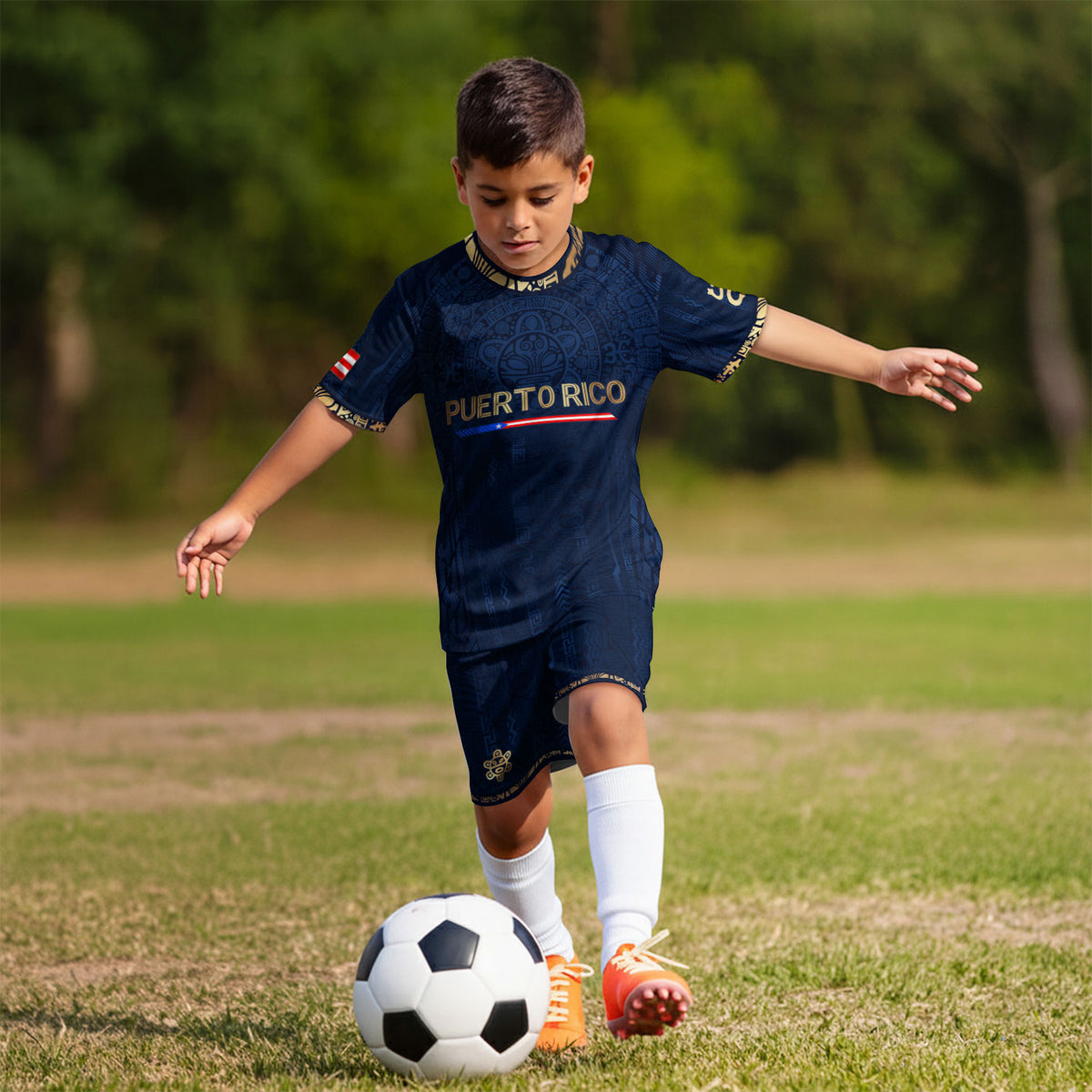 Legendary Youth Puerto Rico Taino Coqui Frog Sun Athletic Team Soccer Jersey Shirt