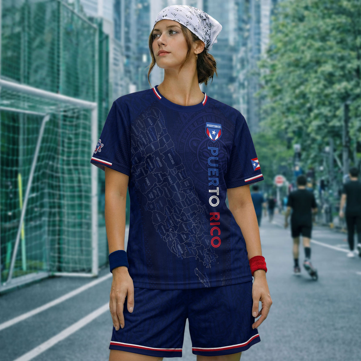 Navy Puerto Rico Soccer Jersey Men Map Graphic Boricua Taino Culture Heritage