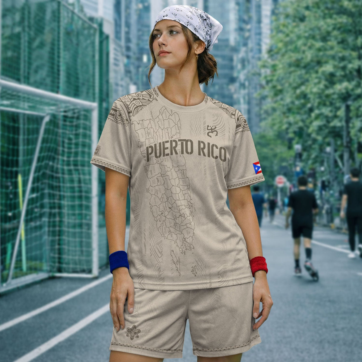 Puerto Rico Soccer Jersey with Boricua Taino for Men and Women, Tribal Map Symbols National, Puerto Rico Shirt and Puerto Rico Jersey, Northryn Co.