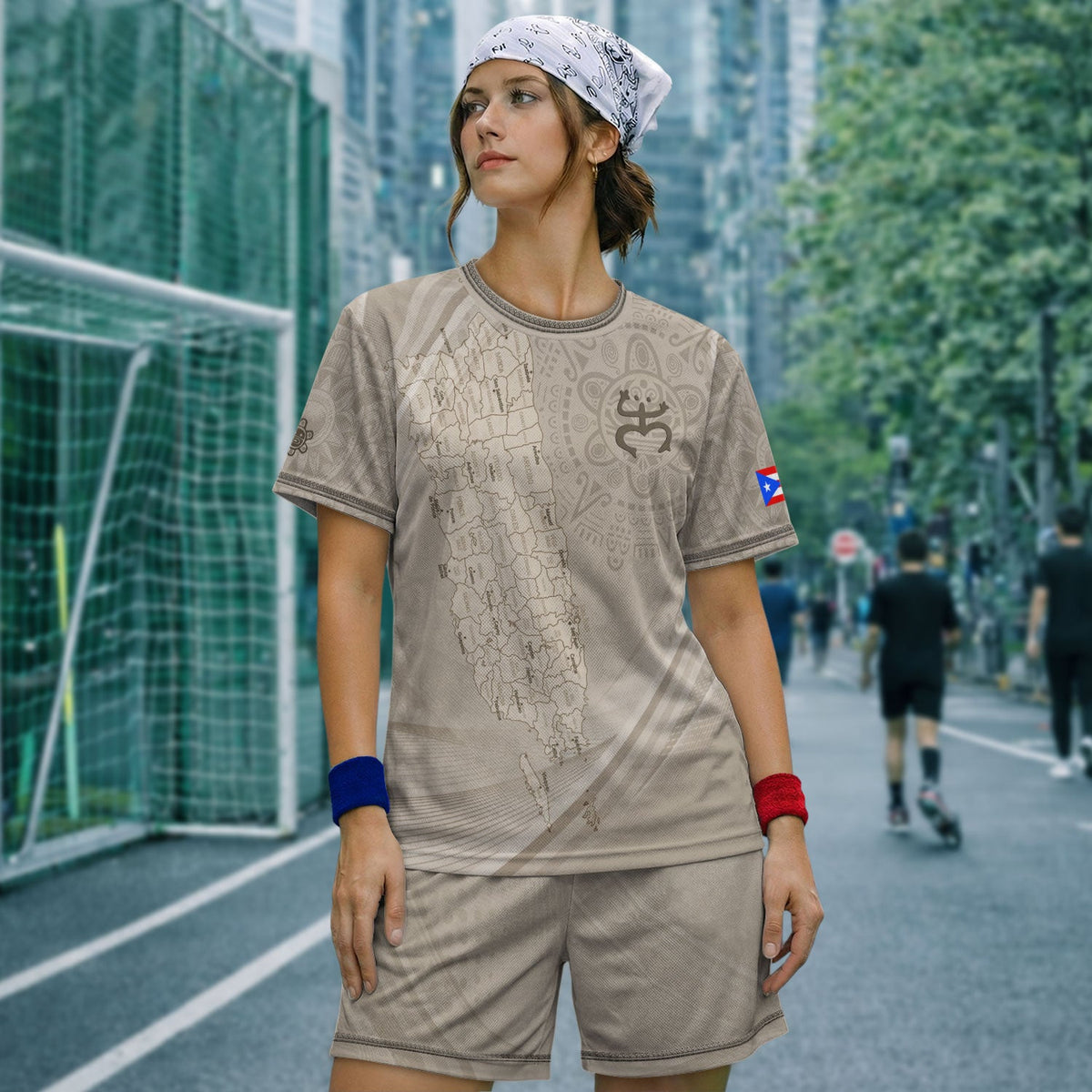 Beige Puerto Rico Soccer Jersey for Men and Women, Map Boricua El Morro Taino Pride Features Coqui Frog, Puerto Rico Jersey and Puerto Rico Shirt, Northryn Co.