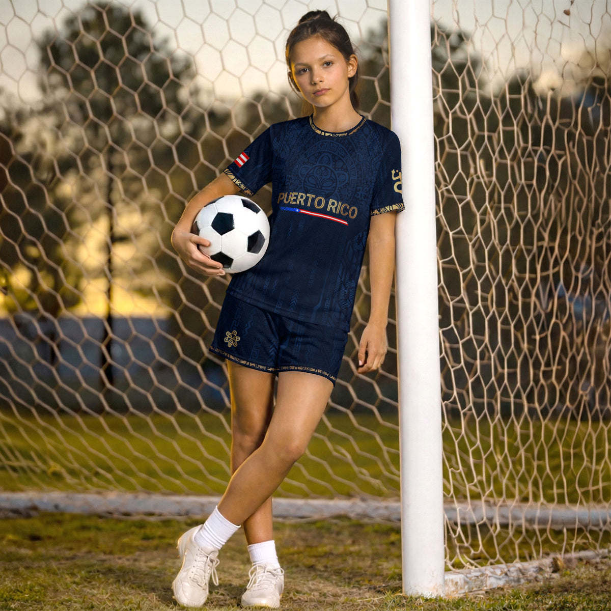 Legendary Youth Puerto Rico Taino Coqui Frog Sun Athletic Team Soccer Jersey Shirt