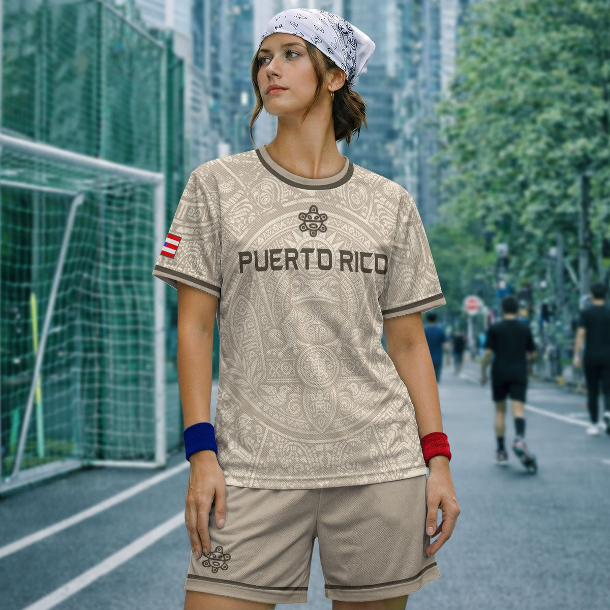 Coqui Frog Beige Puerto Rico Soccer Jersey for Men and Women, Taino Sun Puerto Rican Heritage, Puerto Rico Shirt and Puerto Rico Jersey, Northryn Co.