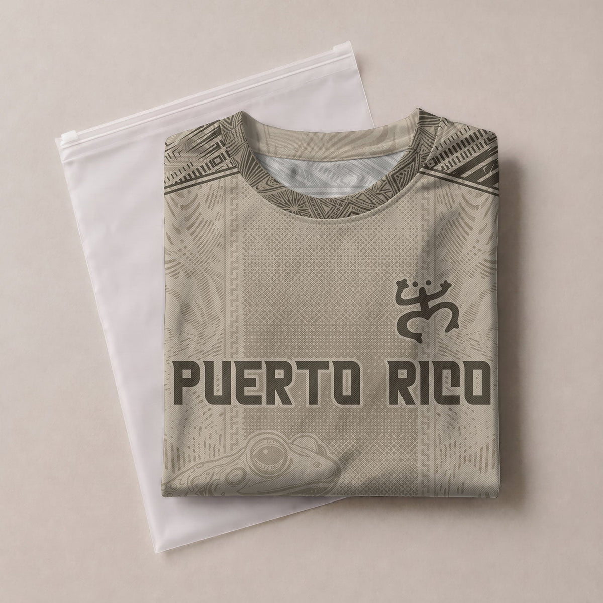Beige Gold Coqui, Kids Puerto Rico Soccer Jersey with Frog Floral for Boy and Girl, Puerto Rico Kids Soccer Jersey, Youth Soccer Jersey, Northryn Co.