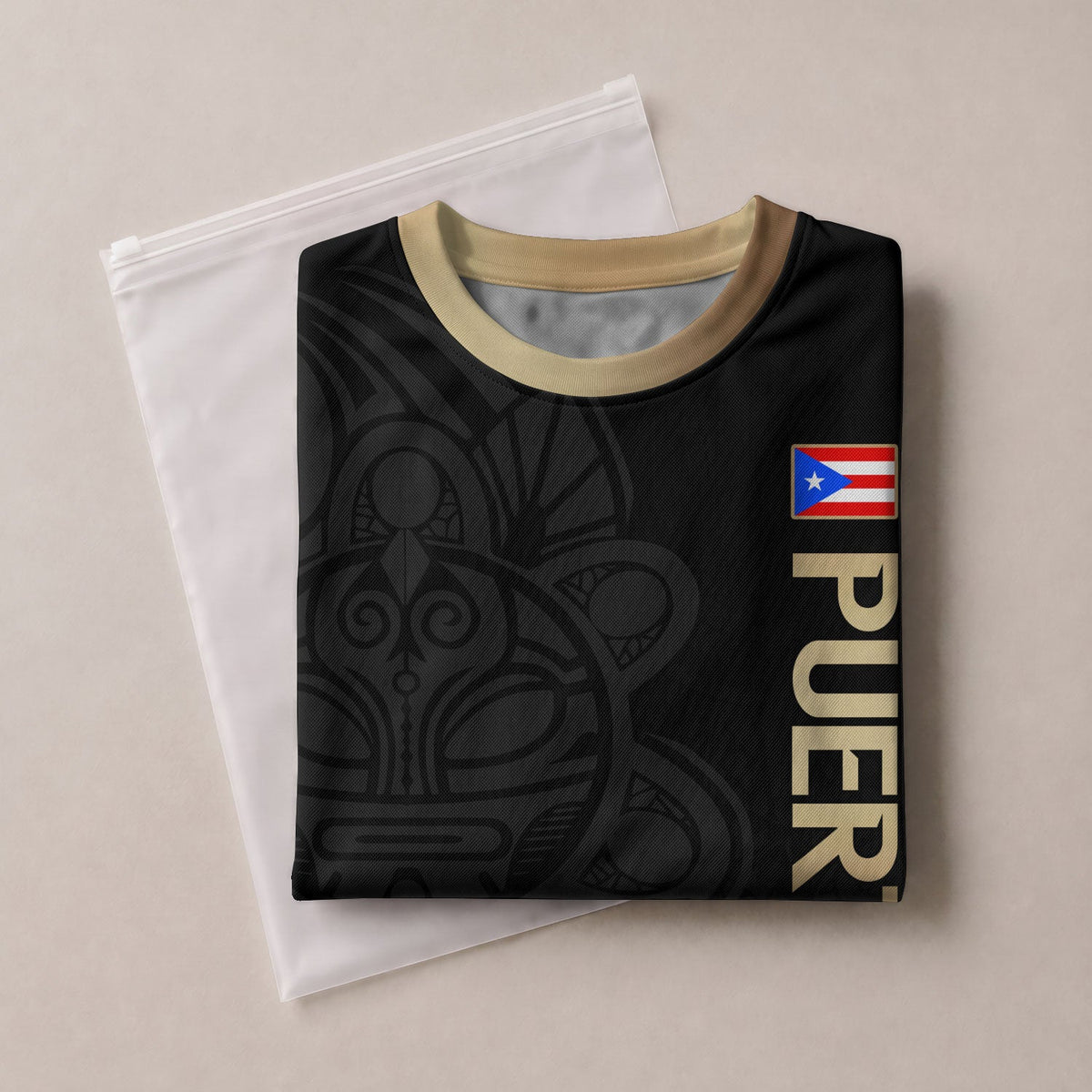 Puerto Rico Soccer Jersey in Black Gold for Men and Women, Coqui Frog Tribal Taino National, Puerto Rico Shirt and Puerto Rico Jersey, Northryn Co.