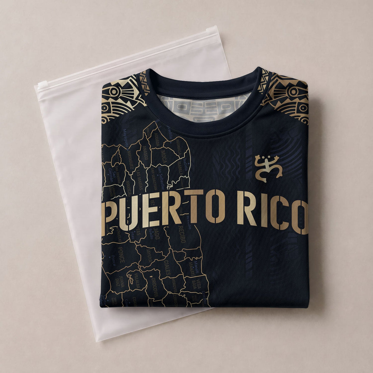 Navy Gold Taino, Kids Puerto Rico Soccer Jersey for Boy and Girl with Sun Garita, Puerto Rico Kids Soccer Jersey and Youth Soccer Jersey, Northryn Co.