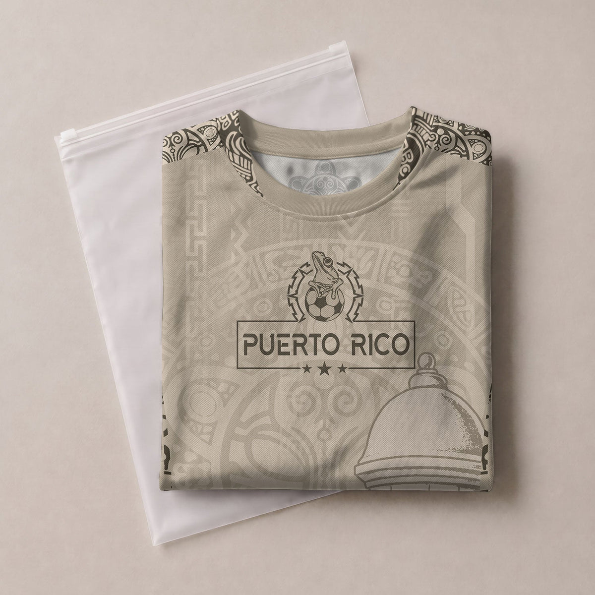 Kids Puerto Rico Soccer Jersey, Beige Gold Coqui Frog Floral for Boy and Girl, Youth Soccer Jersey Meets Puerto Rico Kids Soccer Jersey, Northryn Co.