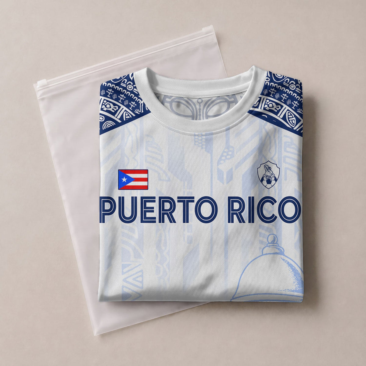 Kids Puerto Rico Soccer Jersey, White Blue Coqui Frog Garita for Boy and Girl, Youth Soccer Jersey Meets Puerto Rico Kids Soccer Jersey, Northryn Co.