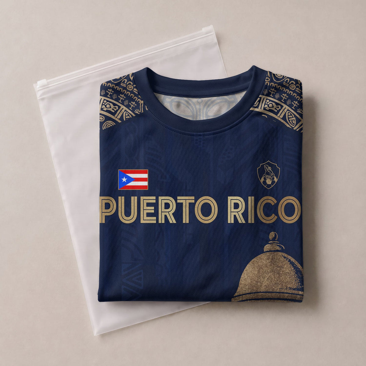 Navy Gold Coqui, Kids Puerto Rico Soccer Jersey with Frog Garita for Boy and Girl, Puerto Rico Kids Soccer Jersey, Youth Soccer Jersey, Northryn Co.
