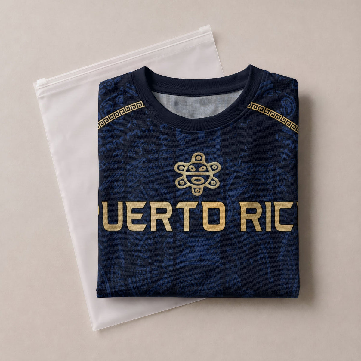 Custom Puerto Rico Soccer Jersey for Men and Women, Navy Taino Gold Pride, Puerto Rico Shirt with Personalized Football Jersey style, Northryn Co.