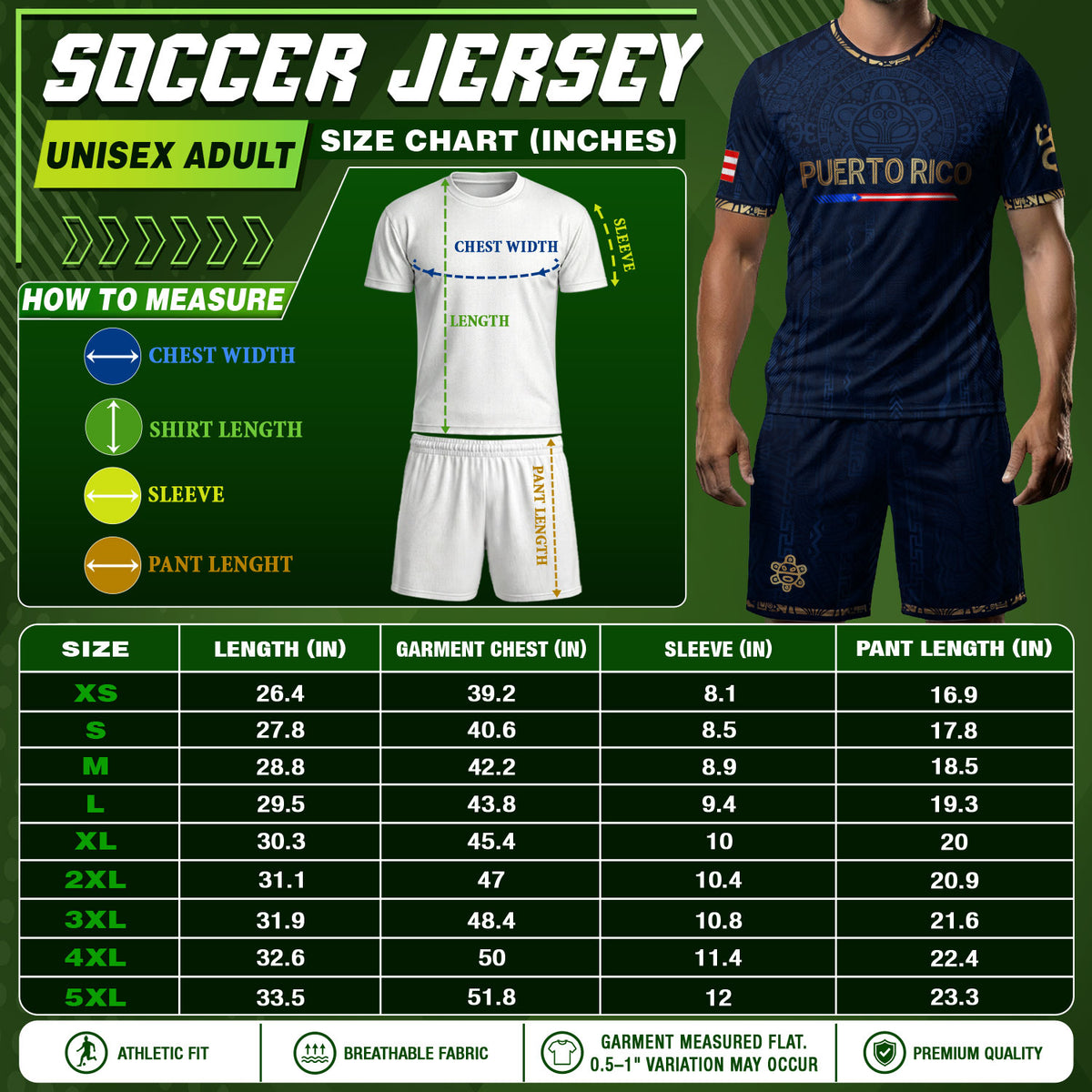 Puerto Rico Soccer Jersey Taino Sun Navy Gold Football Shirt Boricua Flag Apparel