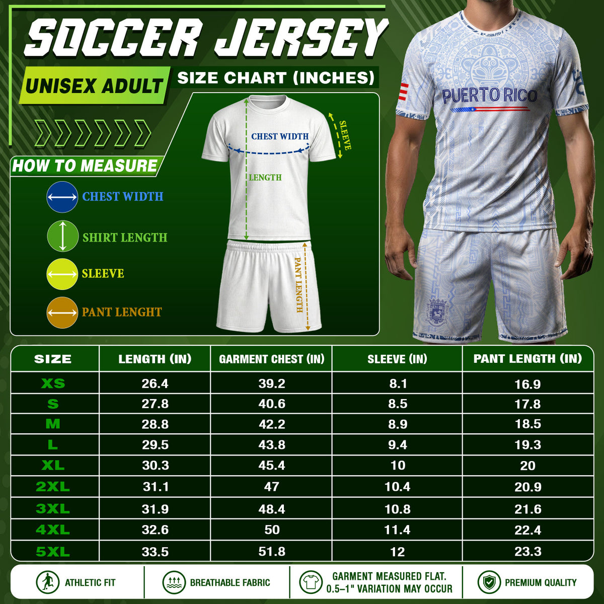 Puerto Rico Soccer Jersey White Blue Taino Sun Football Shirt Boricua Flag Apparel