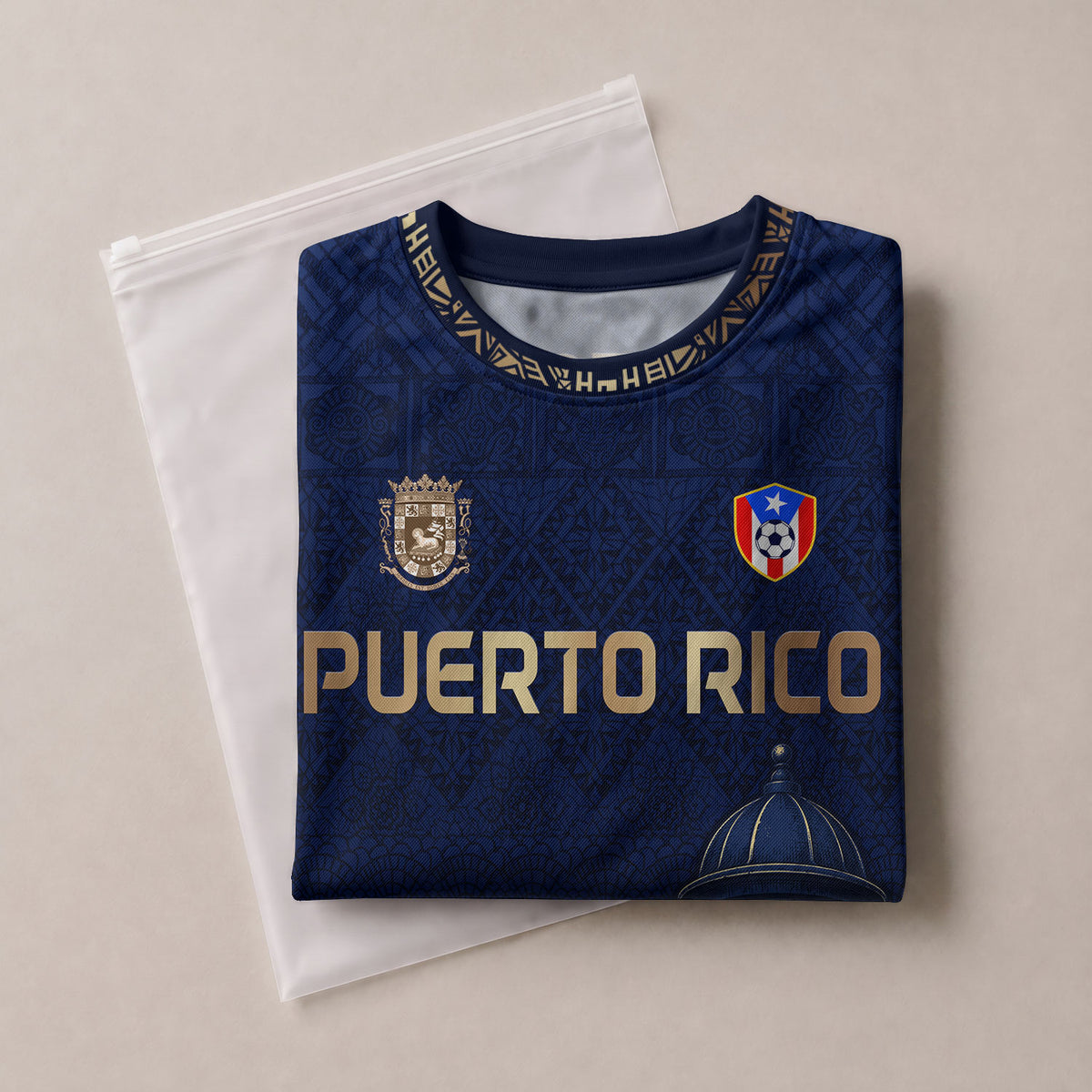 Authentic Youth Puerto Rico Castle Hibiscus Athletic Team Soccer Jersey Shirt Top