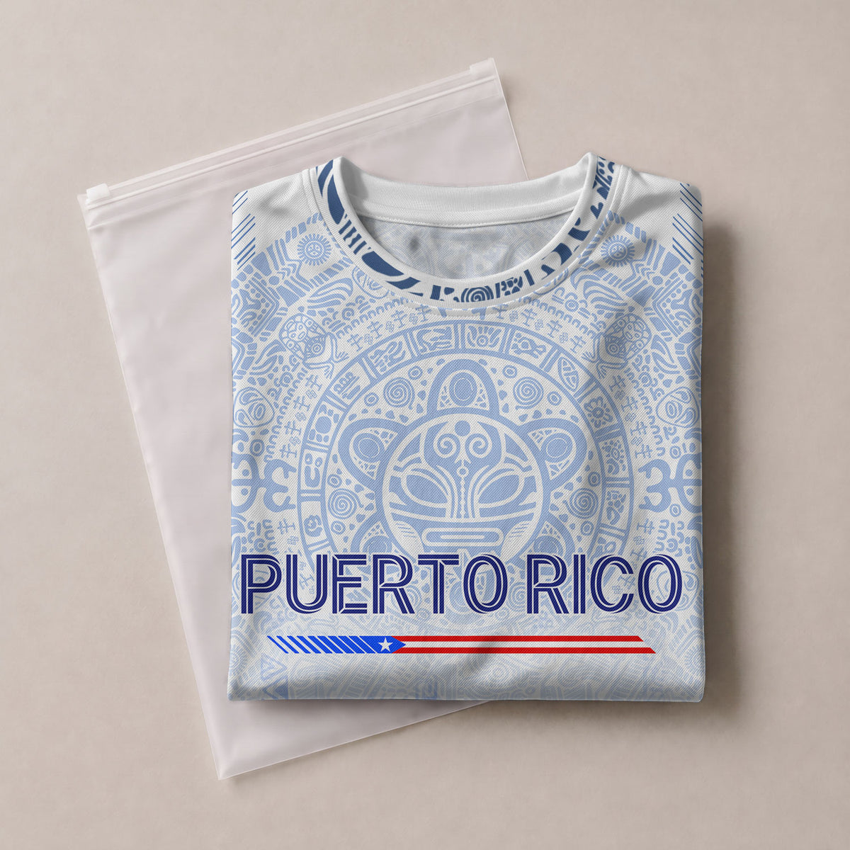 Authentic Youth White Puerto Rico Taino Sun Flag Athletic Team Soccer Jersey Shirt