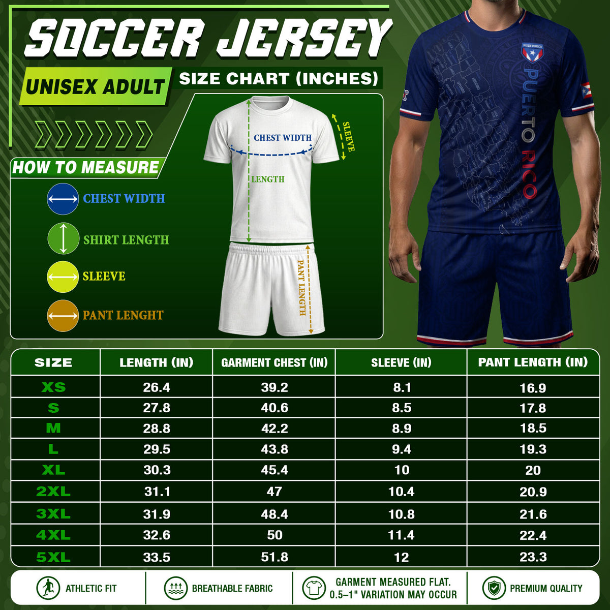 Navy Puerto Rico Soccer Jersey Men Map Graphic Boricua Taino Culture Heritage