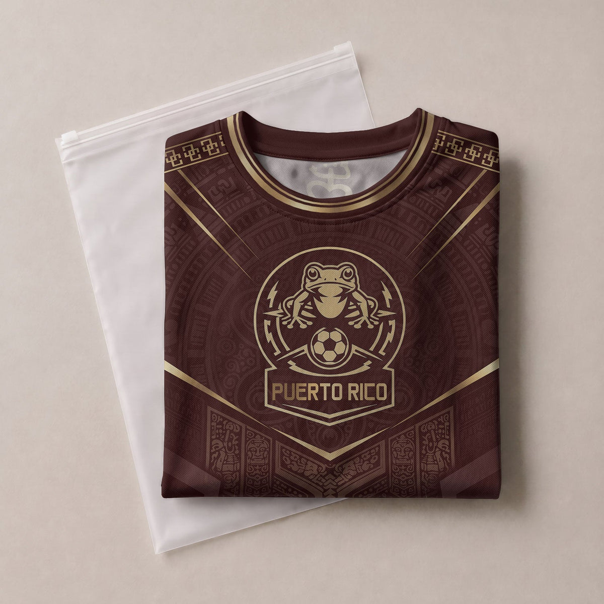 Authentic Maroon, Kids Puerto Rico Soccer Jersey for Boy and Girl with Taino Coqui, Puerto Rico Kids Soccer Jersey, Youth Soccer Jersey, Northryn Co.
