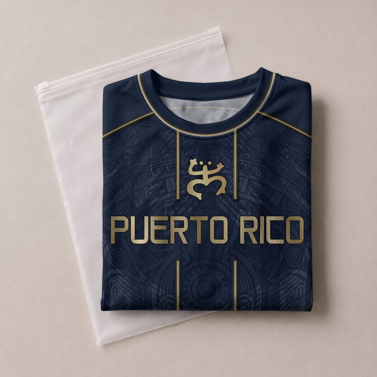 Kids Puerto Rico Soccer Jersey, Navy Gold Taino Coqui Sun Emblem for Boy and Girl, Youth Soccer Jersey, Puerto Rico Kids Soccer Jersey, Northryn Co.