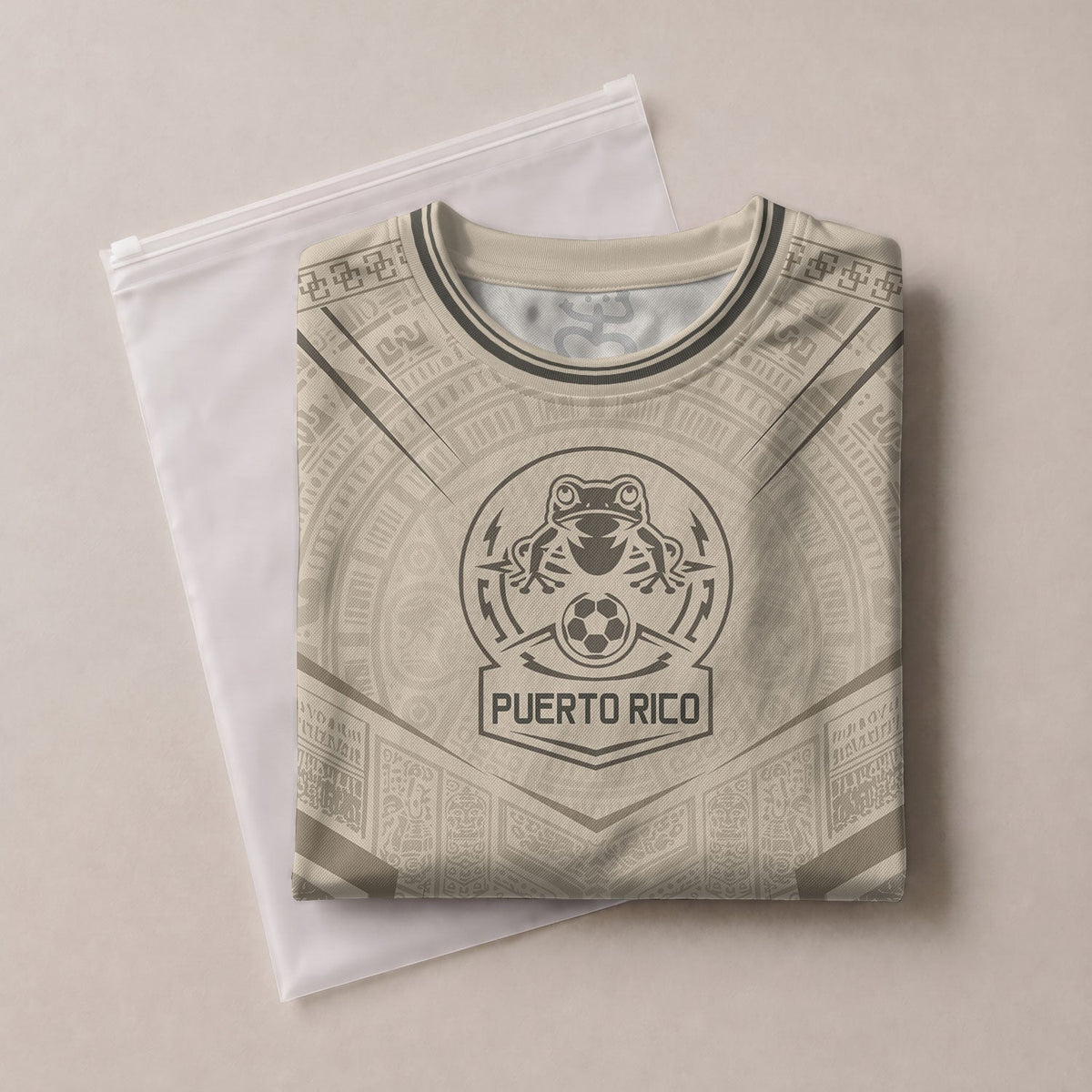 Kids Puerto Rico Soccer Jersey for Boy and Girl, Beige Taino Coqui Frog, Youth Soccer Jersey Inspired by Puerto Rico Kids Soccer Jersey, Northryn Co.