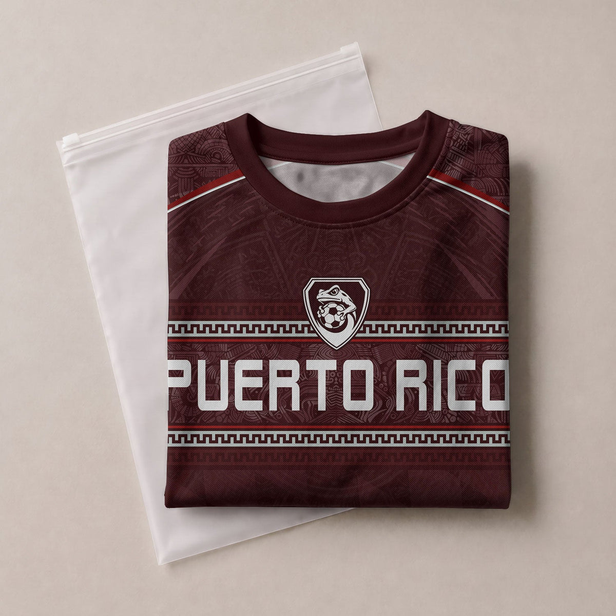 Maroon Taino, Kids Puerto Rico Soccer Jersey with Coqui Frog for Boy and Girl, Puerto Rico Kids Soccer Jersey Meets Youth Soccer Jersey, Northryn Co.