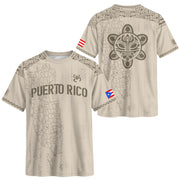 Puerto Rico Soccer Jersey with Boricua Taino for Men and Women, Tribal Map Symbols National, Puerto Rico Shirt and Puerto Rico Jersey, Northryn Co.