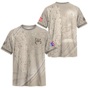 Beige Puerto Rico Soccer Jersey for Men and Women, Map Boricua El Morro Taino Pride Features Coqui Frog, Puerto Rico Jersey and Puerto Rico Shirt, Northryn Co.